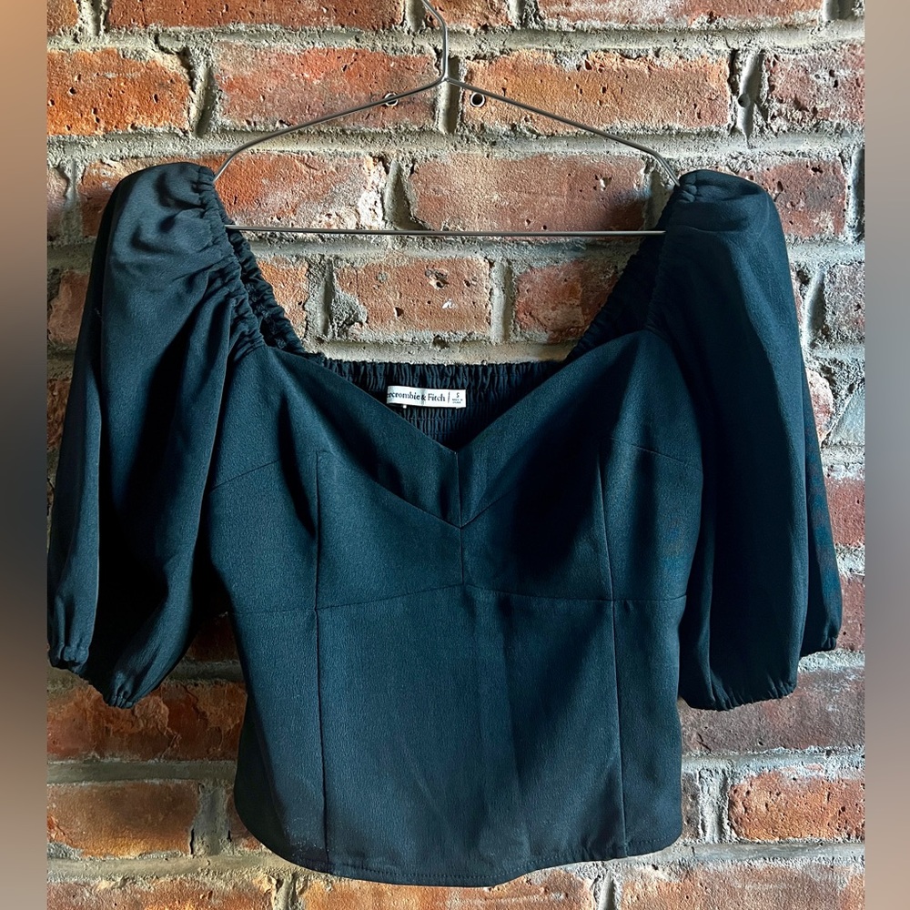 Abercrombie Puffed Sleeve Corset Top
